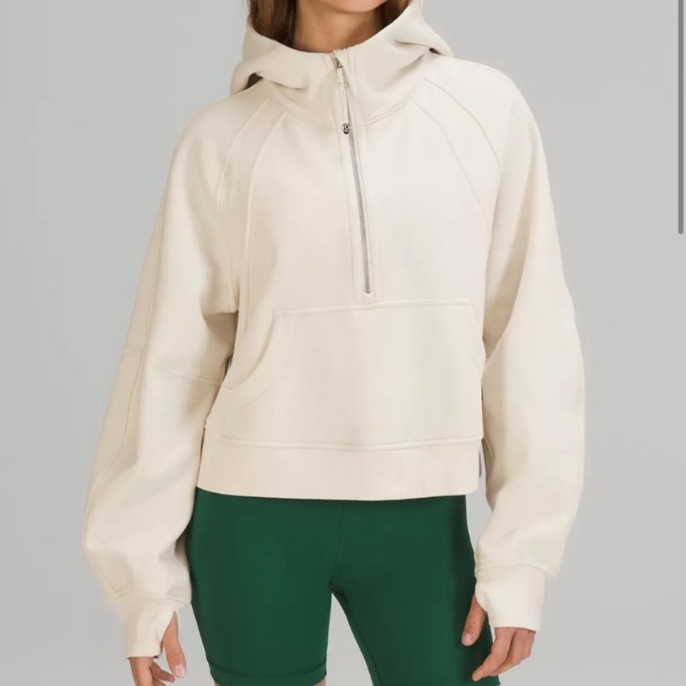 NWT Lululemon Half Zip Scuba White Opal